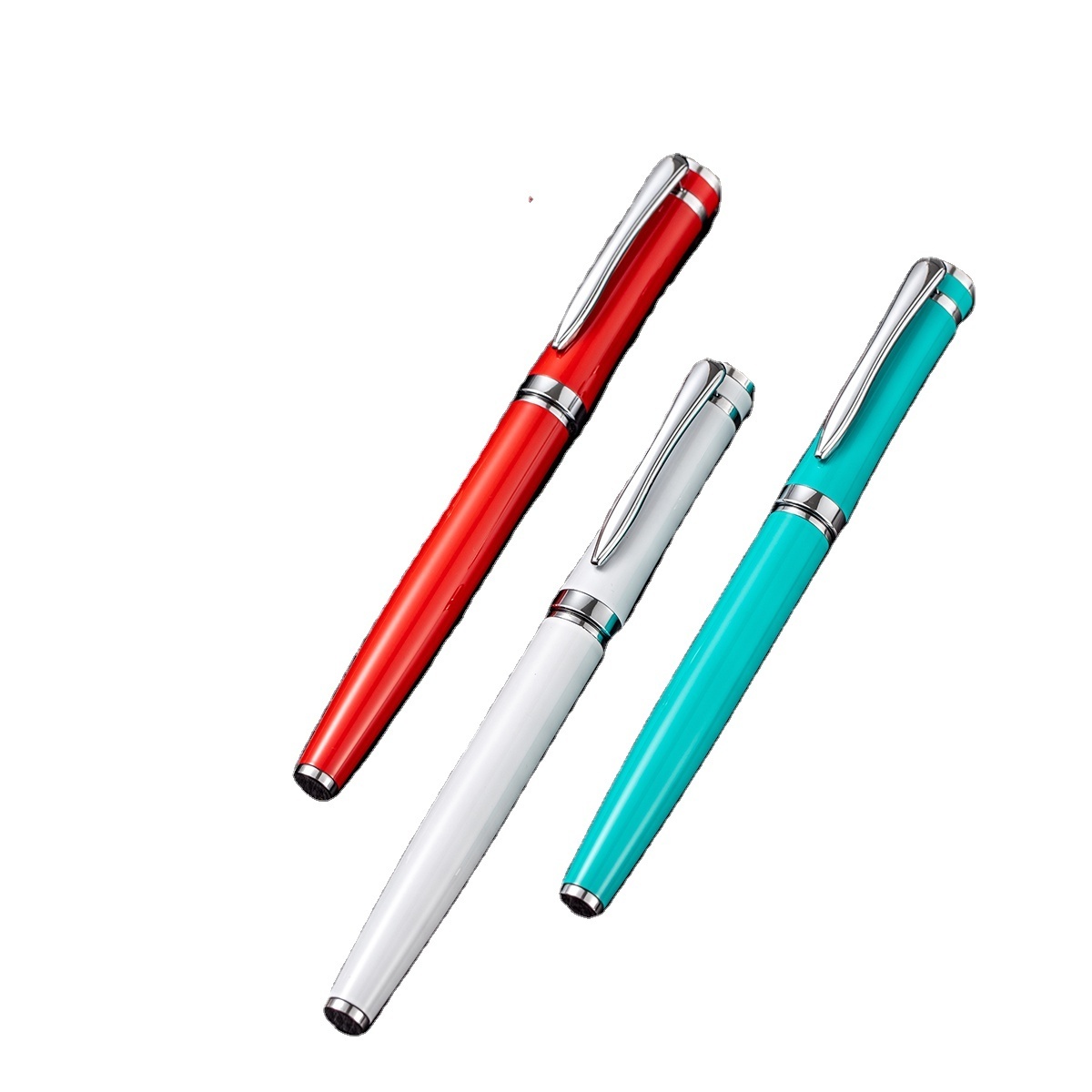 VIP gifts stainless steel metal roller signature heavy black blue white red multi color conductive ink pen