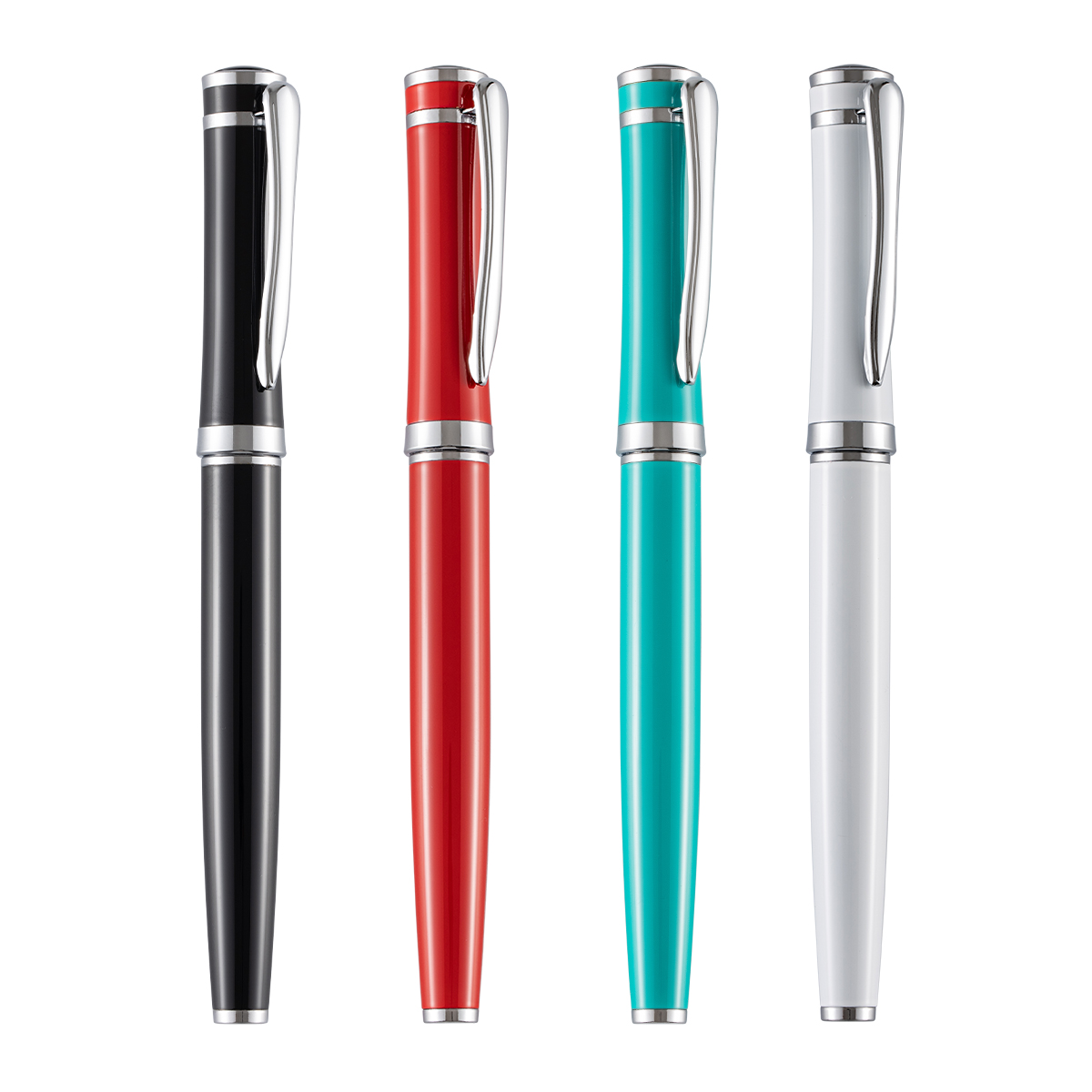 VIP gifts stainless steel metal roller signature heavy black blue white red multi color conductive ink pen