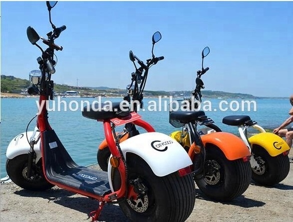 Europe EEC City Rider Electric Chopper Scooter Citycoco 60V 20AH Lithium Battey 1500W Motor