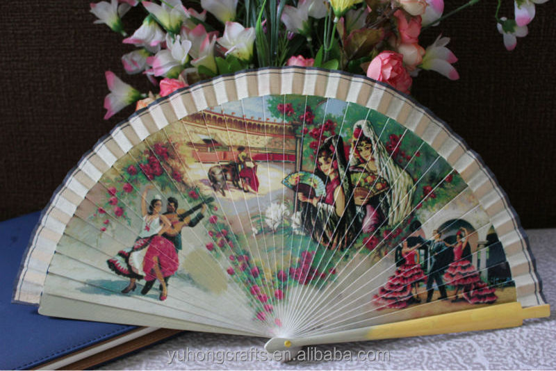 wedding decoration fan Spanish wooden hand fan