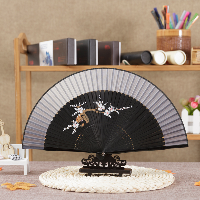 Customized High-grade bamboo hand held fan