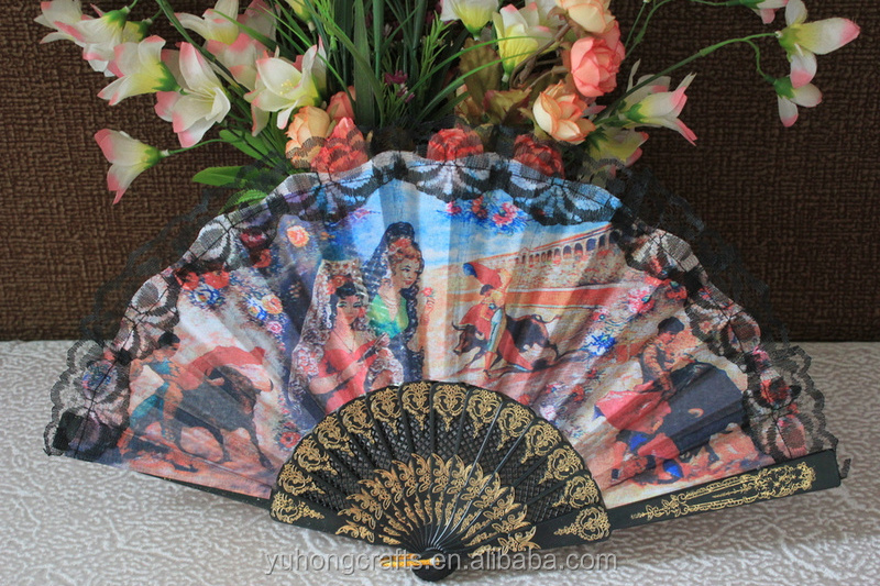 wedding decoration fan Spanish wooden hand fan