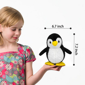 High Quality Cute Plush Stuffed Penguin Toys Custom Talk Back Music Creative Interactive Penguin Plush Toys