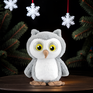 Creative Owl Stuffed Toy with Glowing Eyes Electric Plush Walking Doll Big Eyes Kids' Toy Gift Inspired by Toy Story