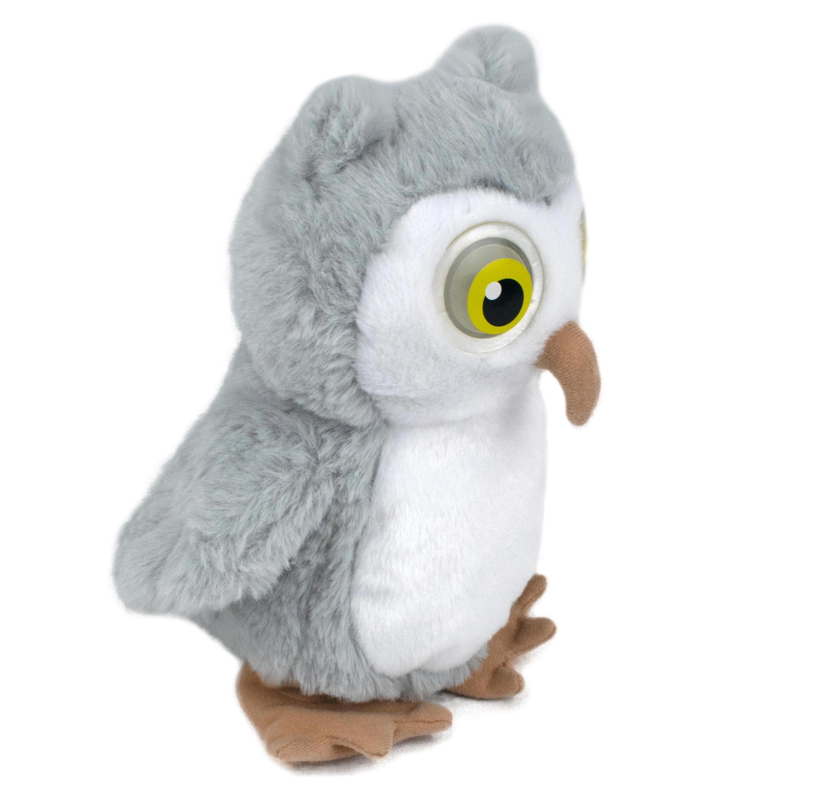 Interactive Electric Owl Toy Plush with Vibrating Wings Repeats Speech and Walks for Children to Play and Accompany