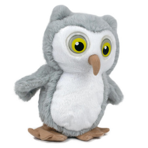 Interactive Electric Owl Toy Plush with Vibrating Wings Repeats Speech and Walks for Children to Play and Accompany