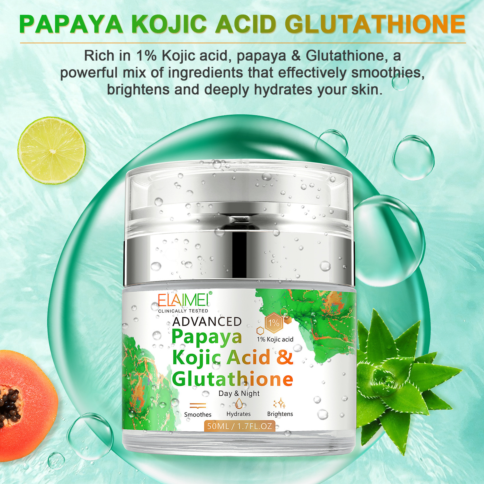 OEM papaya kojic acid cream glutathione cream moisturizing moisturizing anti-wrinkle nourishing repair fine lines br