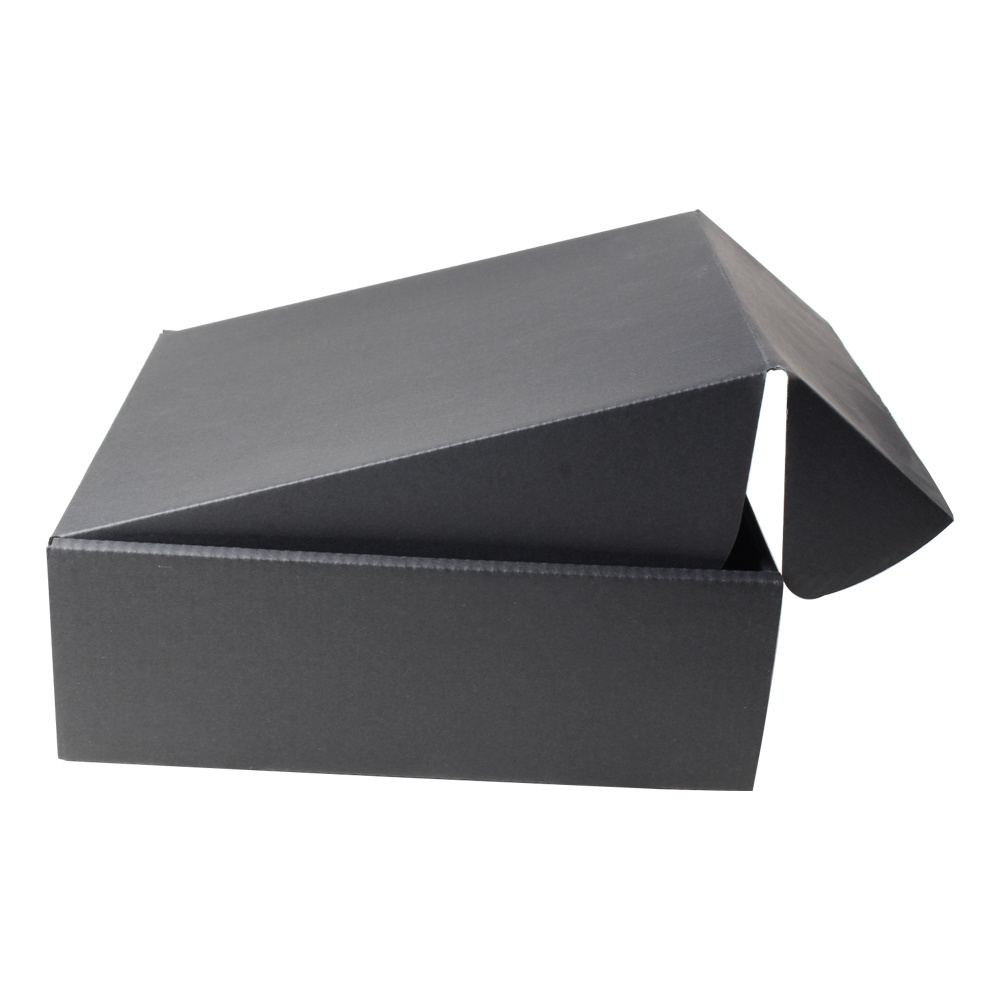 2023 Wholesale customized  logo Luxury black matte fancy folding jewelry shipping box packaging printing