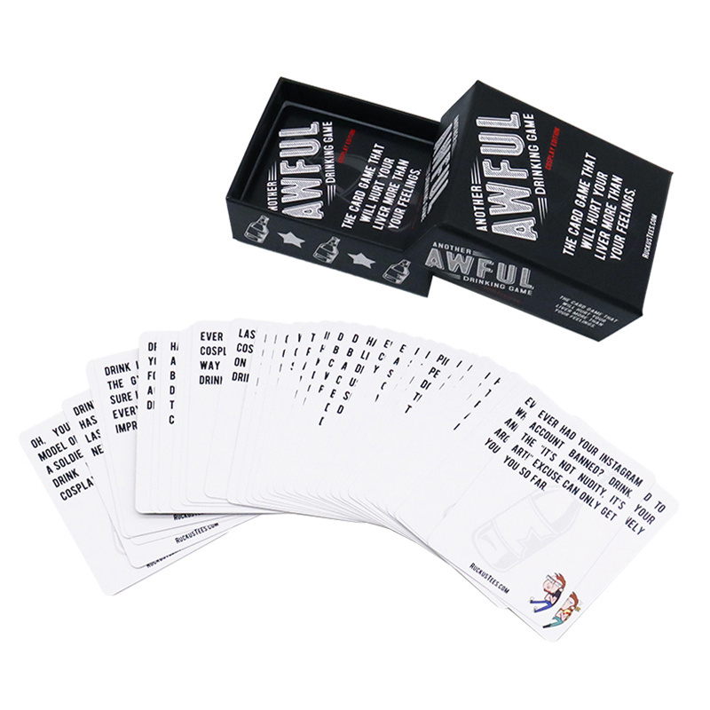 customized printed full color fantasy drinking cards games printing funny card for adult party play game drinking card with box