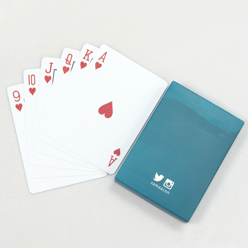 custom print plastic pvc durable waterproof plastic playing cards poker cards with custom box