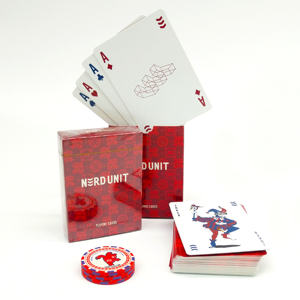 customize printing red traveling entertainment poker playing cards printed make durable playing cards