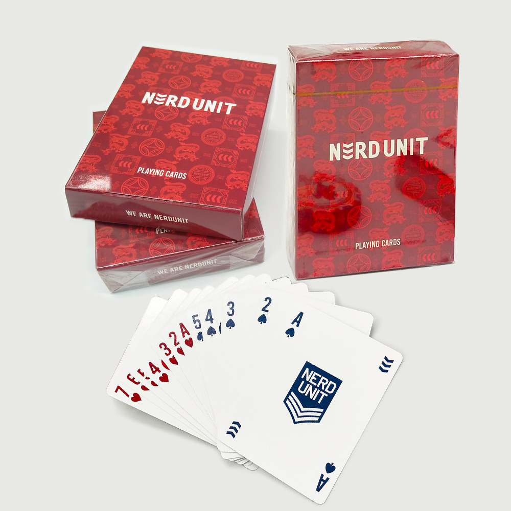 customize printing red traveling entertainment poker playing cards printed make durable playing cards