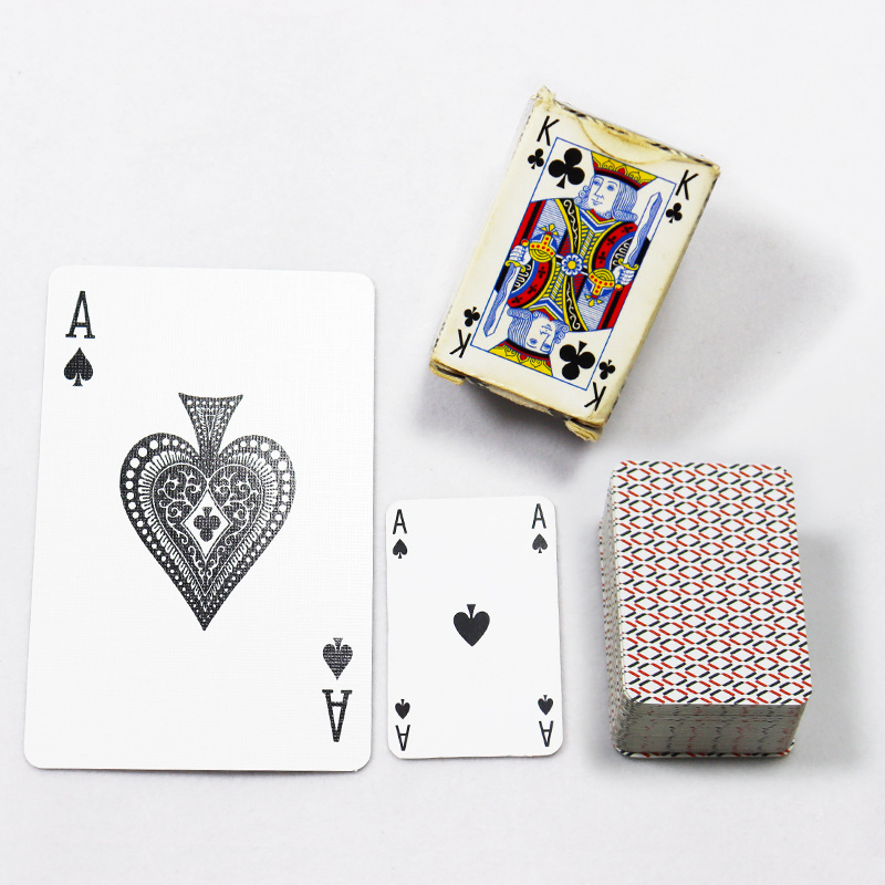 custom premium mini vintage playing poker cards wholesale light portable travel playing cards deck