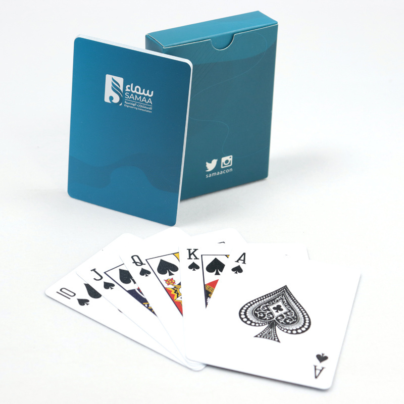 Custom logo printed 100% Dubai plastic coated poker waterproof Kawit casino Arabic plastic playing cards manufacturer