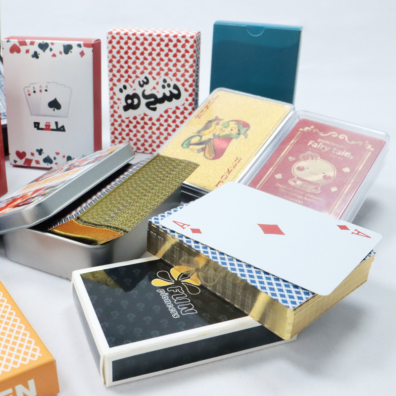 Top quality custom 100% waterproof 100 plastic cards cmyk printing plastic playing cards deck with box