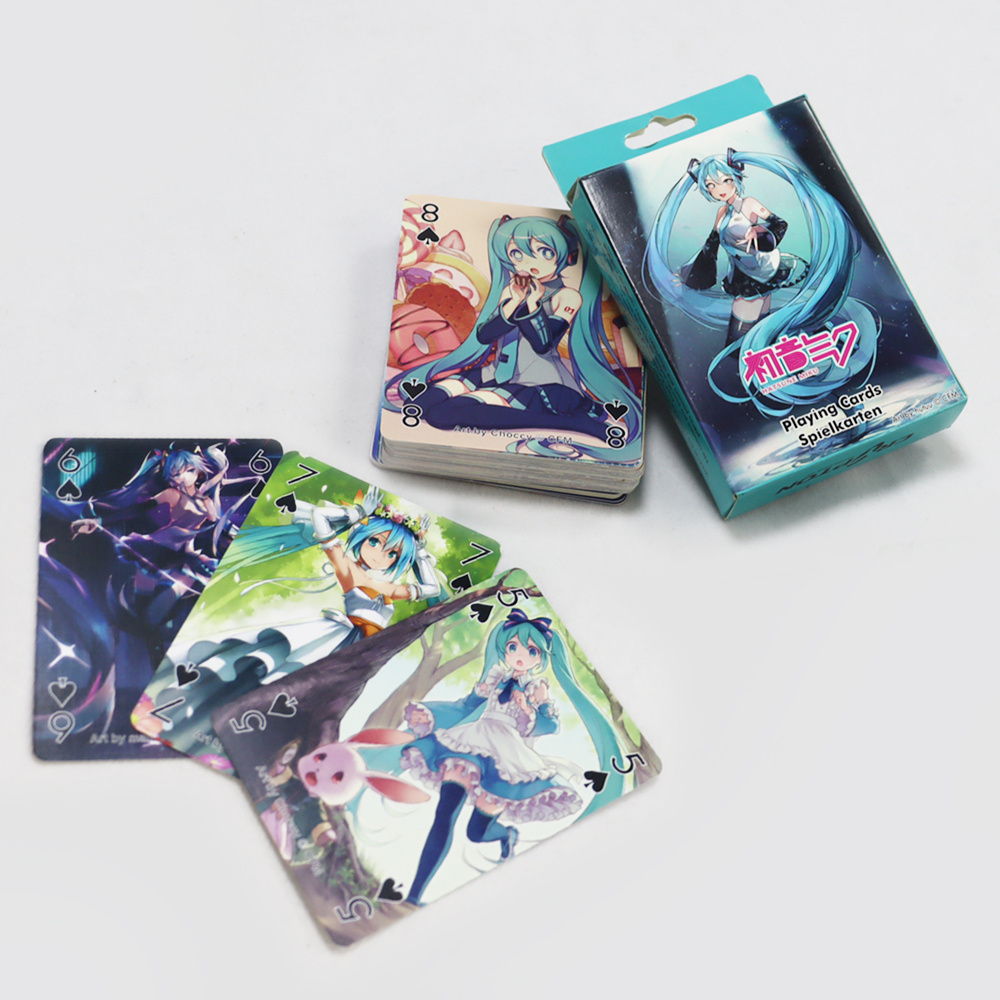 Manufacture Classic Anime Characters Poker Deck Customized Printed Shopping mall Sale Playing Cards Collection with Box