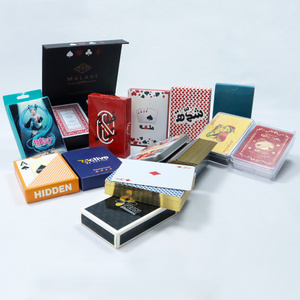 Top quality custom 100% waterproof 100 plastic cards cmyk printing plastic playing cards deck with box