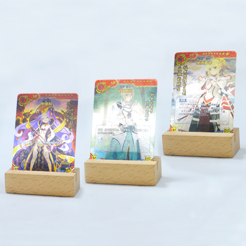 Japanese cartoon character holographic card custom gold game cards high quality paper card game for kids