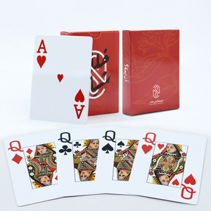 Manufacturer plastic cards poker playing jumbo character high quality playing cards customized printing waterproof