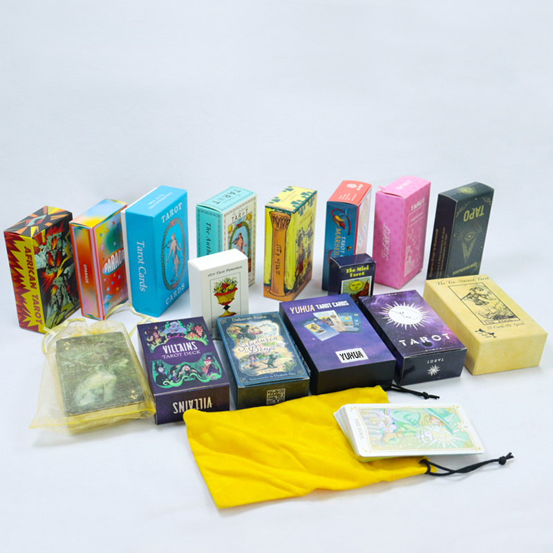 Factory custom tarot cards custom paper affirmation tarot cards playing game card deck with box