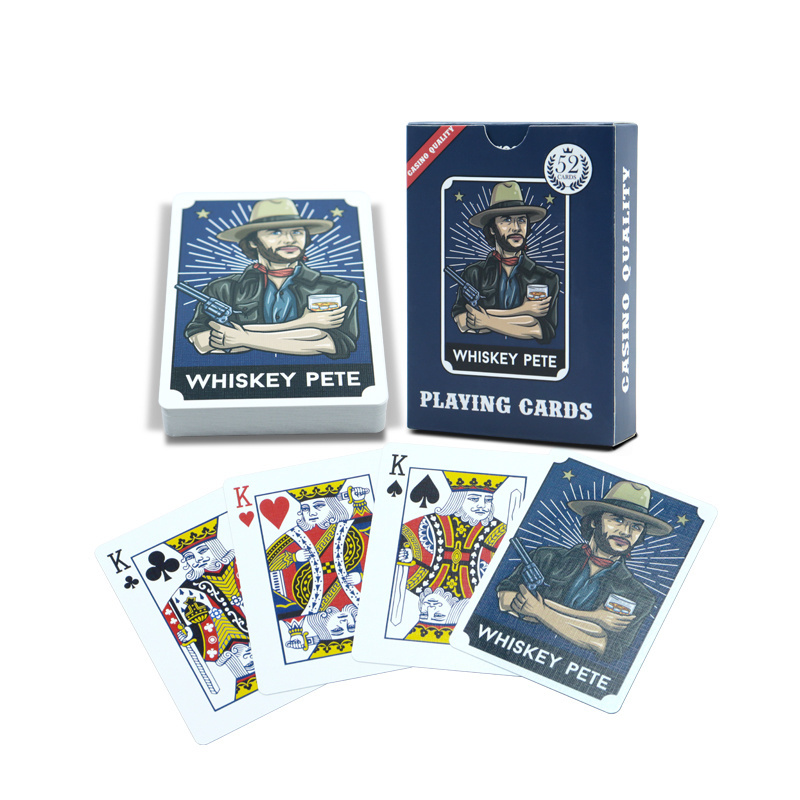 Custom Cool Cowboy Playing Cards Front and Back Printed Factory Design Games Poker Cards Germany Black Core Paper with box