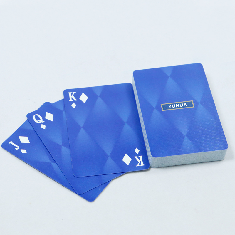 Customized Cool Blue Paper Durable Playing Cards Manufacturer Printing Beautiful Advertising Poker Cards Deck