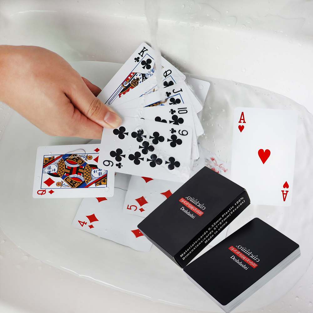 manufacture Durable Matte Plastic Playing Card Custom Logo Waterproof Poker PVC Card Factory custom playing cards front and back