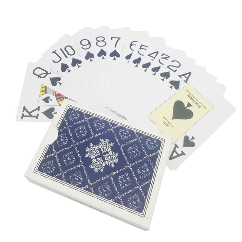 Printed Jumbo Adult Poker In Bulk Waterproof Pvc Coated Gold Card Printed Ready Plastic Playing Cards Manufacturer