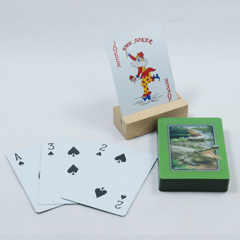 Customized Printing 3D Dinosaur Plastic Playing Cards High Quality  PVC Waterproof Poker Adult Casual Recreation Poker Cards