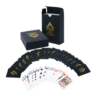 New Products PVC Plastic Waterproof Playing Poker Cards Custom Printing Cool Playing Cards With Black Box