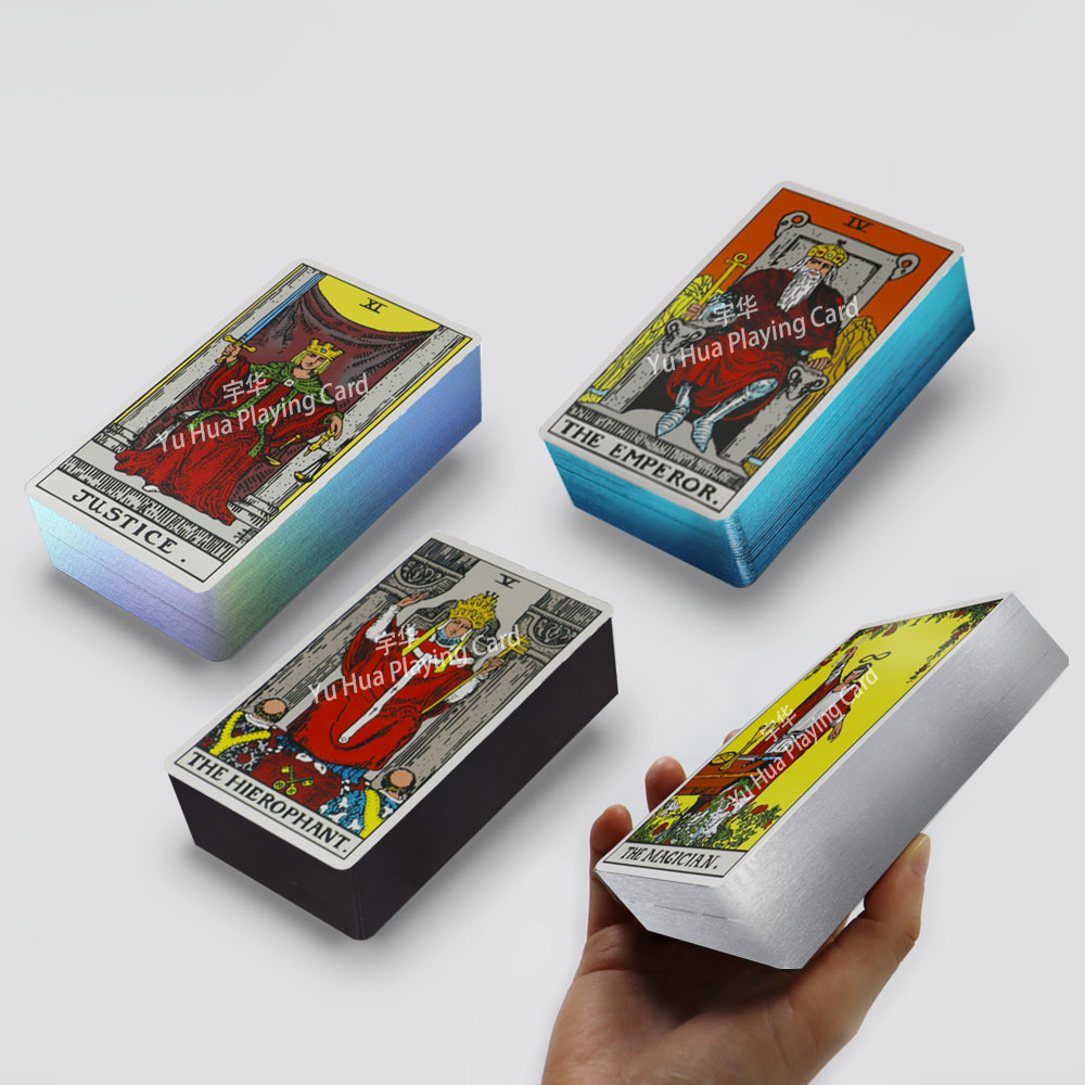 Factory custom tarot cards custom paper affirmation tarot cards playing game card deck with box