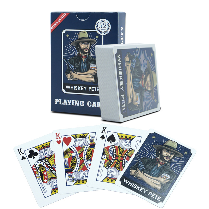 Custom Cool Cowboy Playing Cards Front and Back Printed Factory Design Games Poker Cards Germany Black Core Paper with box