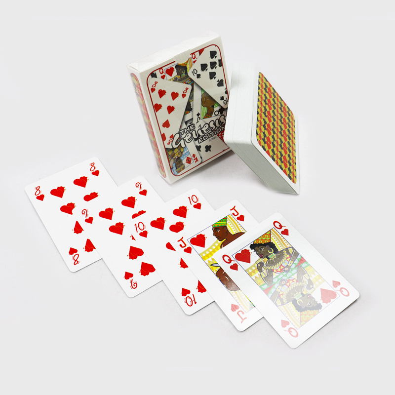 Manufacturer OEM logo print matt playing cards custom paper casino poker playing cards with tuck box