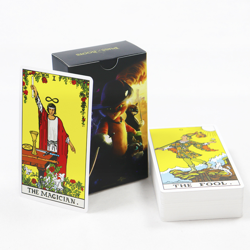 Printing High Quality And Full Color Classics divination tarot cards Custom Cat Tarot Cards With guidebook