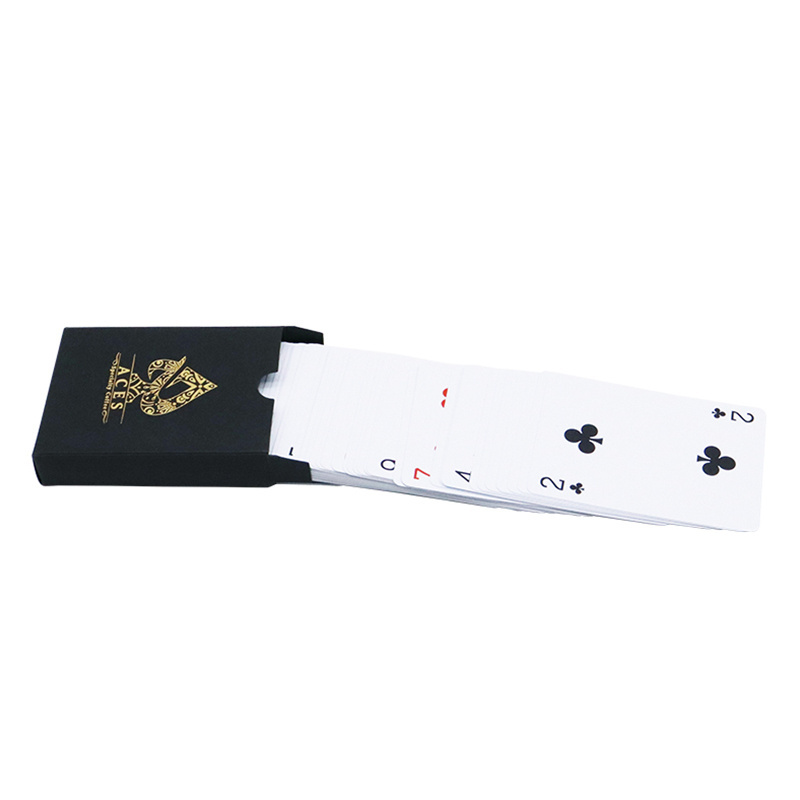 New Products PVC Plastic Waterproof Playing Poker Cards Custom Printing Cool Playing Cards With Black Box