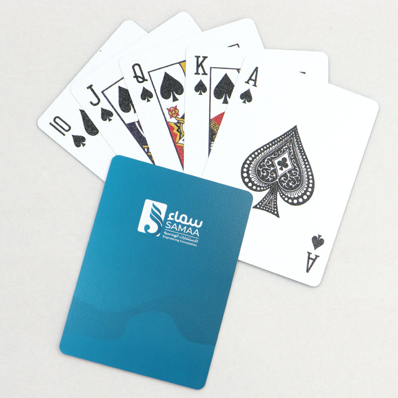 custom print plastic pvc durable waterproof plastic playing cards poker cards with custom box