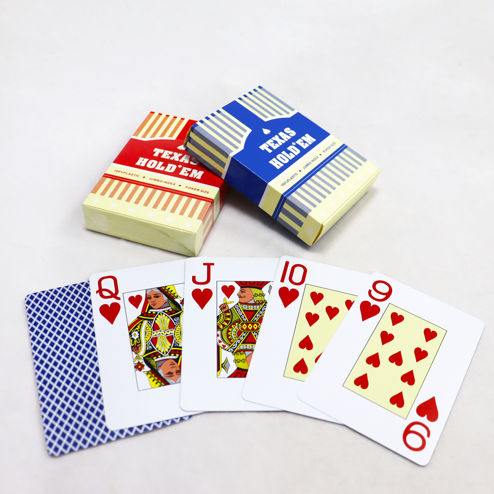 Factory custom printing adult poker deck waterproof manufacture kuwait casino entertainment game plastic playing cards