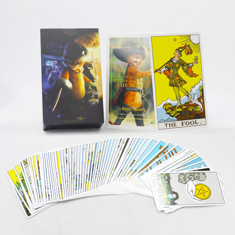 Printing High Quality And Full Color Classics divination tarot cards Custom Cat Tarot Cards With guidebook