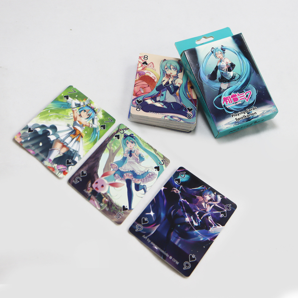 Manufacture Classic Anime Characters Poker Deck Customized Printed Shopping mall Sale Playing Cards Collection with Box