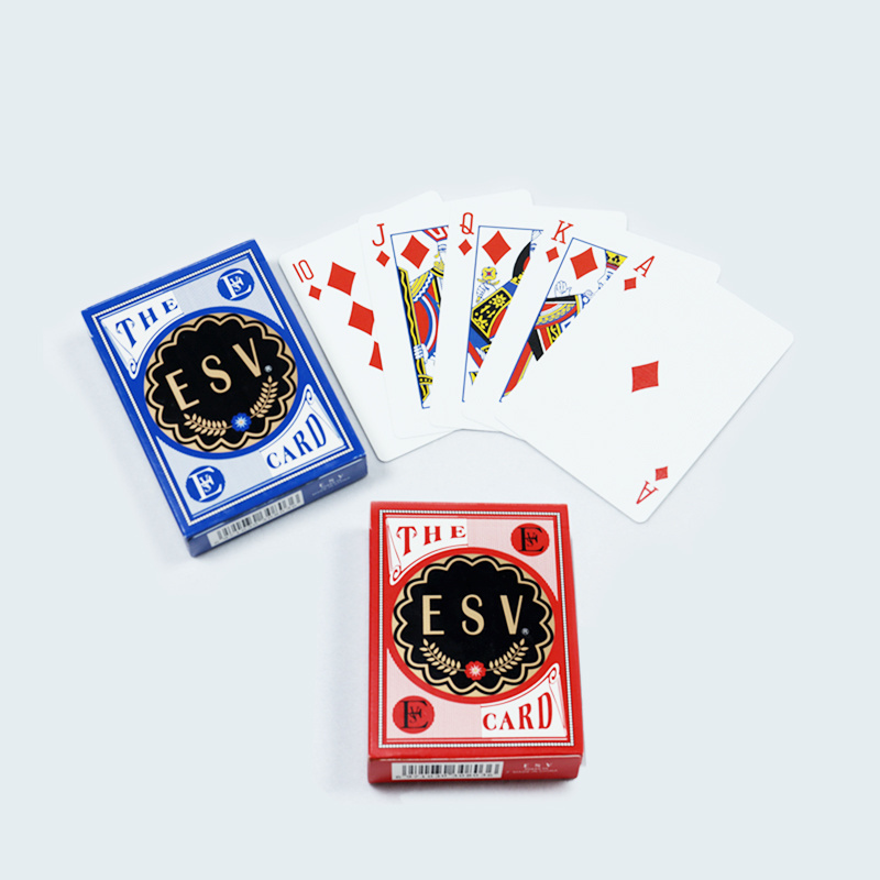 Customized 310g Germany black core paper matt black and blue playing cards entertainment wholesale high quality playing cards