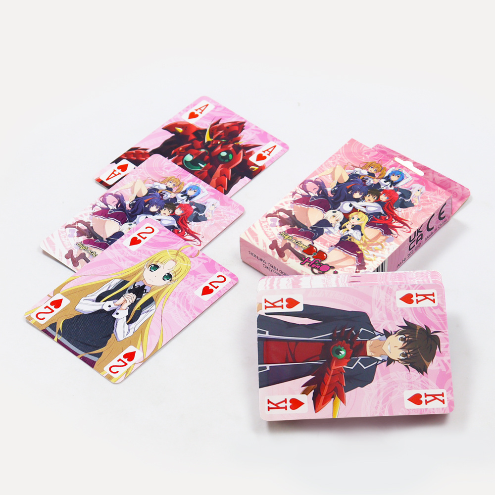 Custom printed Japanese anime girls lovely style playing cards printing design high quality playing card for supermarket sale