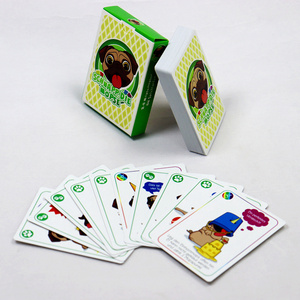 Factory customized printing full color puppy dog funny playing game cards design friend party joy paper card game