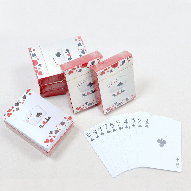 printed high quality 100% pvc costom poker cards factory printing waterproof plastic playing cards box with shrink wrap