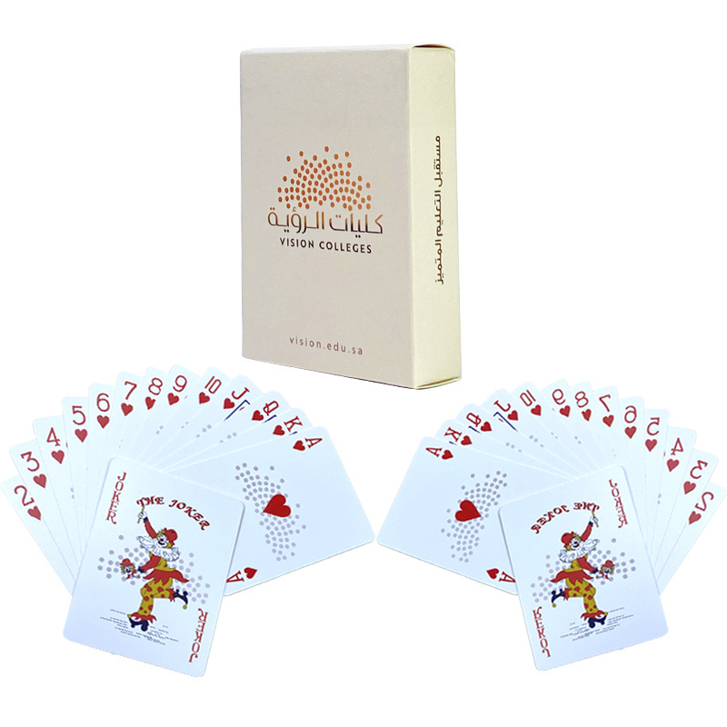 Custom Printing Of Pvc 100% plastic playing cards Deck Wholesale Waterproof Sheet For Casino Poker Playing Cards