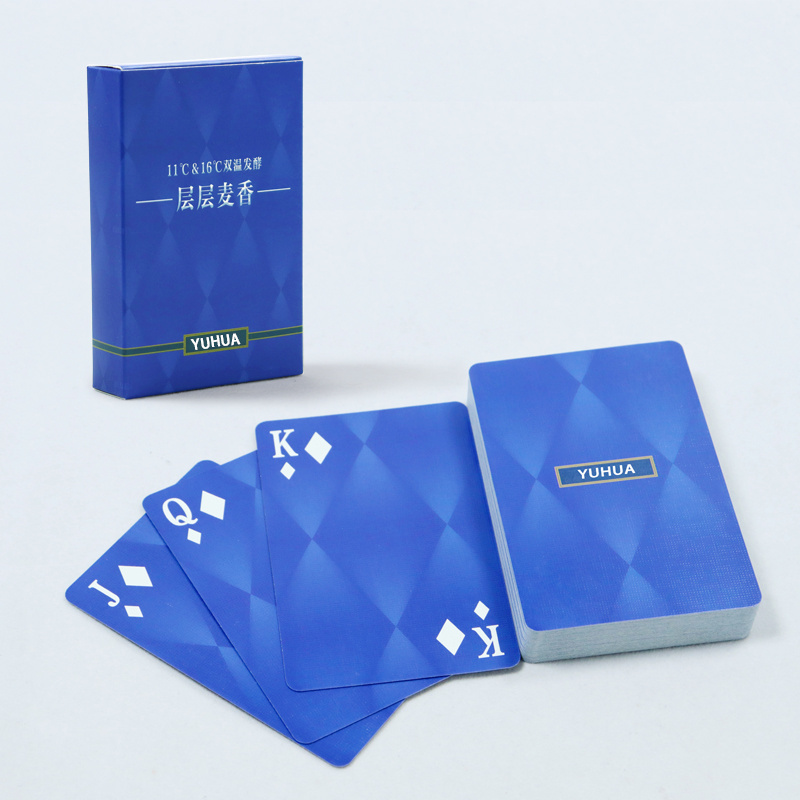 Customized Cool Blue Paper Durable Playing Cards Manufacturer Printing Beautiful Advertising Poker Cards Deck