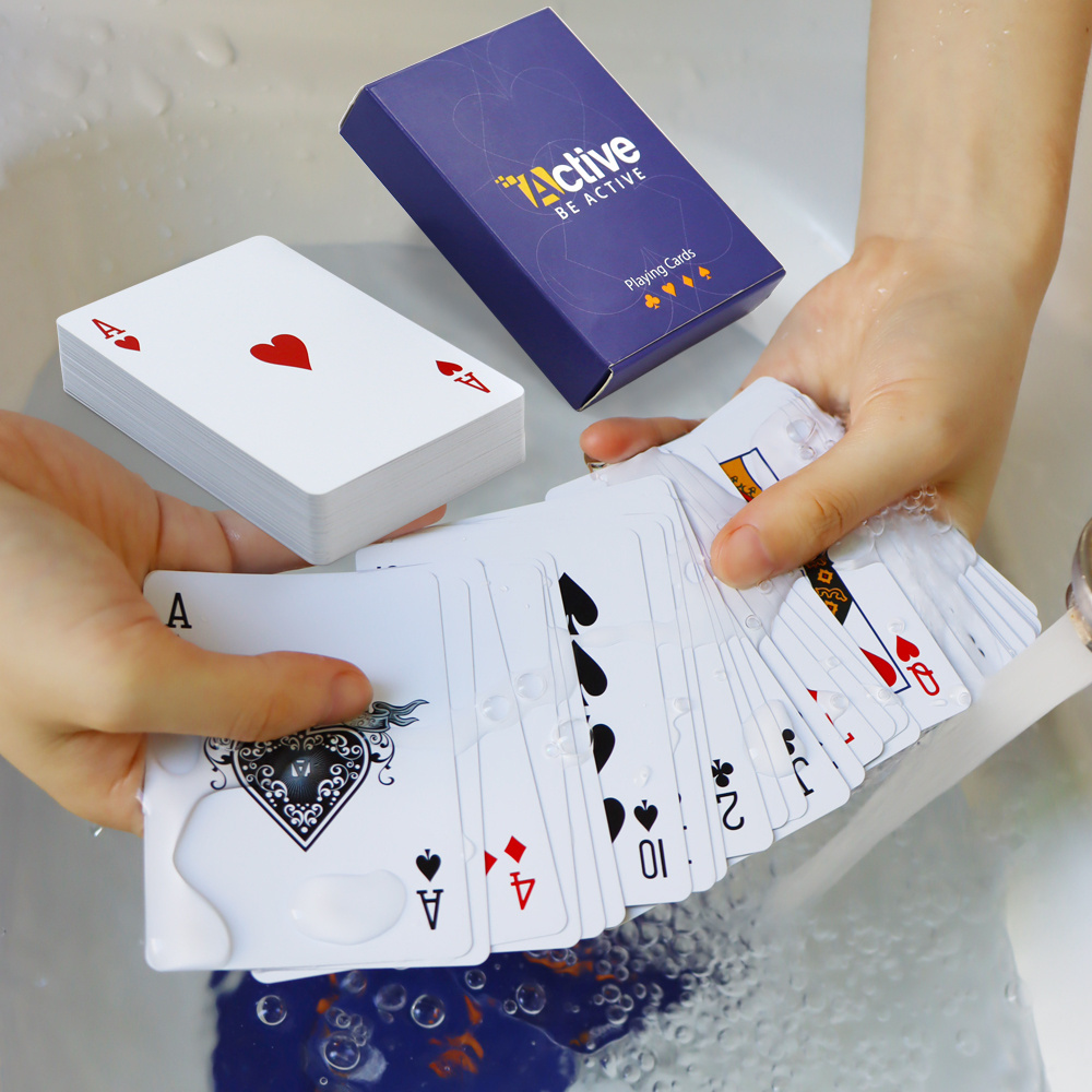 custom size design company logo pvc playing cardsprinting Saudi Arabia 100% PVC poker card deck plastic playing cards