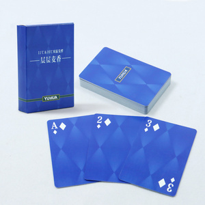 Customized Cool Blue Paper Durable Playing Cards Manufacturer Printing Beautiful Advertising Poker Cards Deck