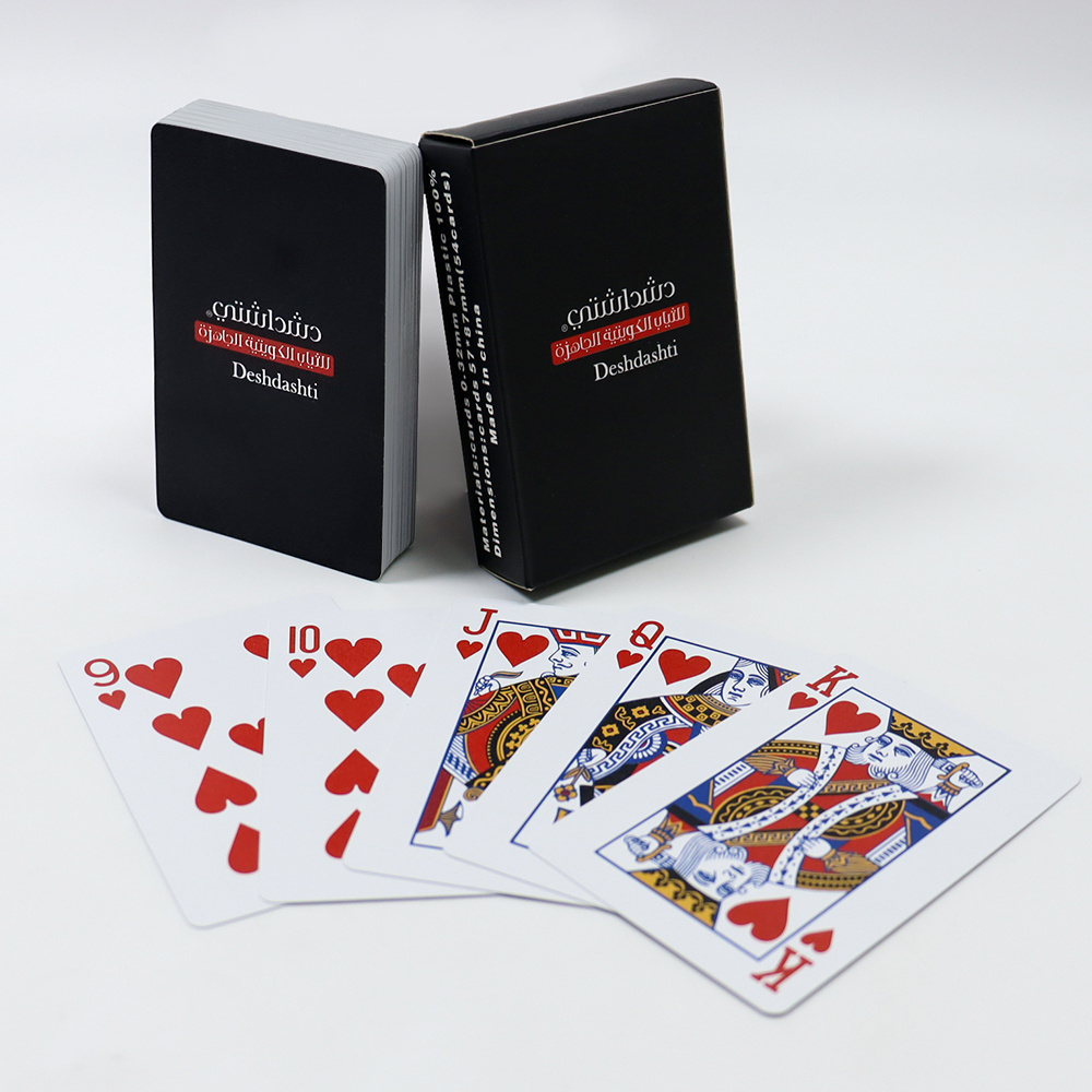 manufacture Durable Matte Plastic Playing Card Custom Logo Waterproof Poker PVC Card Factory custom playing cards front and back