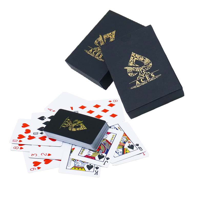 New Products PVC Plastic Waterproof Playing Poker Cards Custom Printing Cool Playing Cards With Black Box