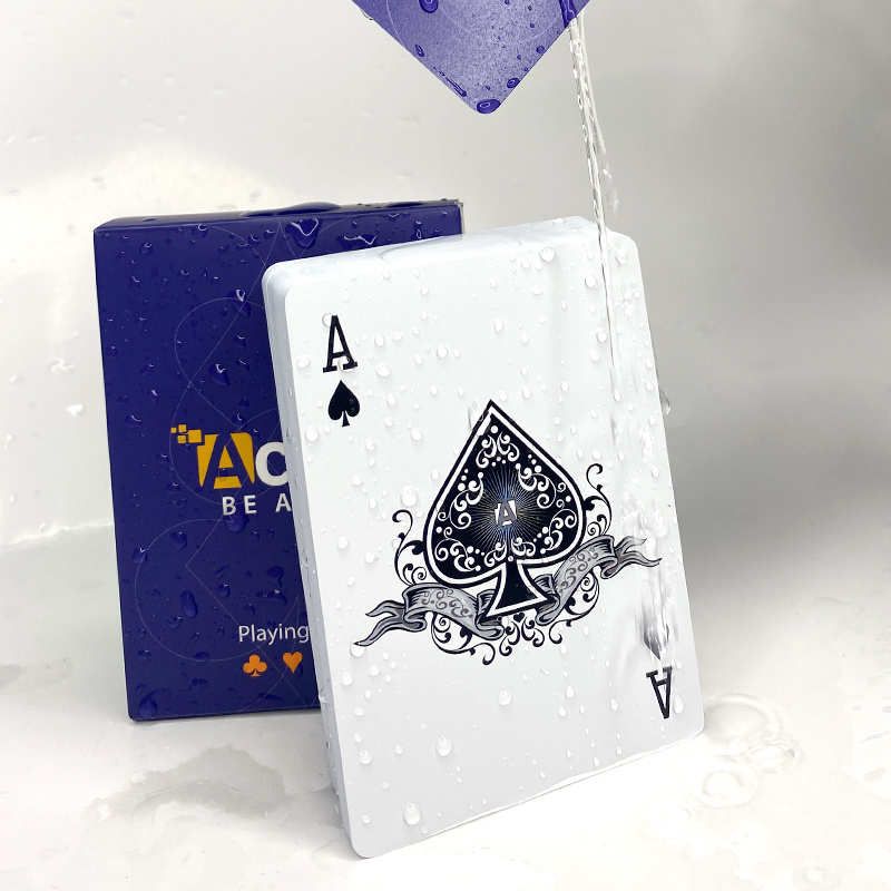 custom size design company logo pvc playing cardsprinting Saudi Arabia 100% PVC poker card deck plastic playing cards